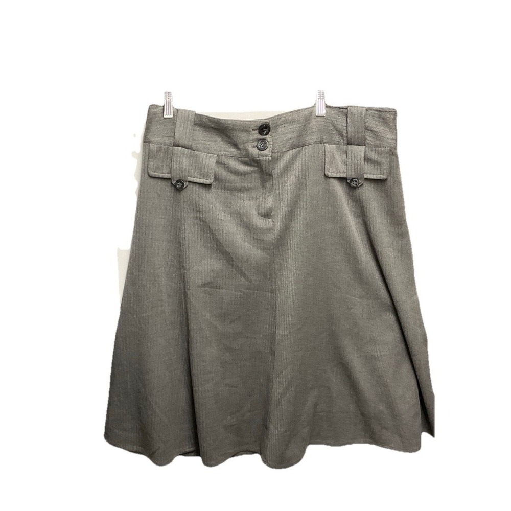 Appraisal Gray Skirt Woman's Size 16  Lined Knee Length Belt Loops Zipper